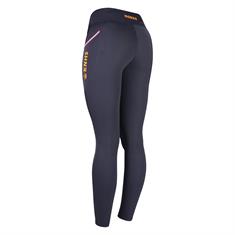 Riding Tights KNHS Full Grip Kids Dark Blue-Orange