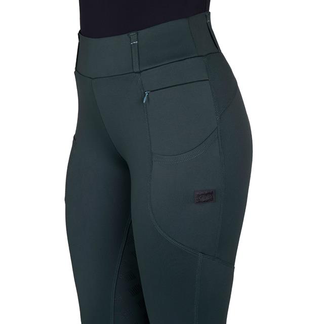Riding Tights QHP Avelie Full Grip Dark Green