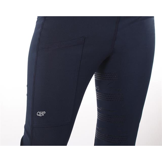 Riding Tights QHP Eden Full Grip Kids Dark Blue