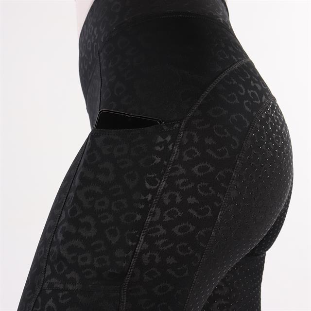Riding Tights Quur QLeopard Luxe Full Grip Black