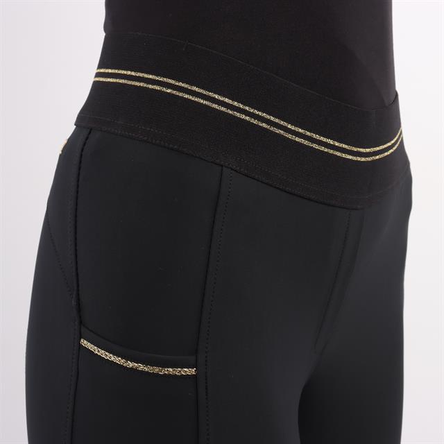 Riding Tights Quur QNila Full Grip Black-Gold