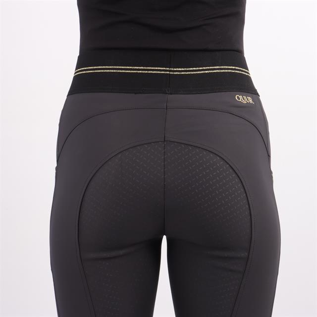 Riding Tights Quur QNila Full Grip Dark Blue-Gold