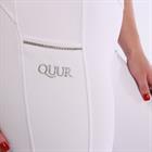 Riding Tights Quur QNila Full Grip White-Silver