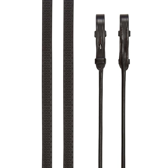 Rolled Reins LeMieux Brown-Silver