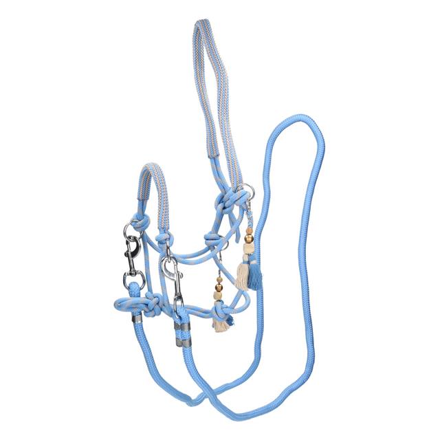 Rope Halter And Lead Rope Free Horse FHFanna Light Blue