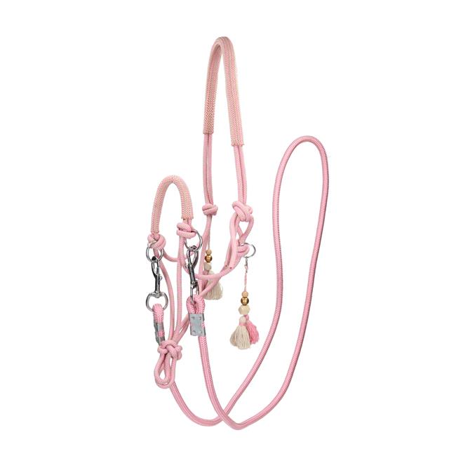 Rope Halter And Lead Rope Free Horse FHFanna Pink-Beige