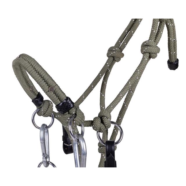 Rope Halter QHP Multi Dark Green