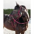 Rope Halter QHP With Reins Dark Red