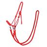 Rope Halter QHP With Reins Red