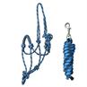 Rope Halter with Lead Rope QHP Colour Blue