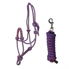 Rope Halter with Lead Rope QHP Colour Dark Blue