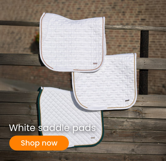 Row 1 banner 1 white saddle pads