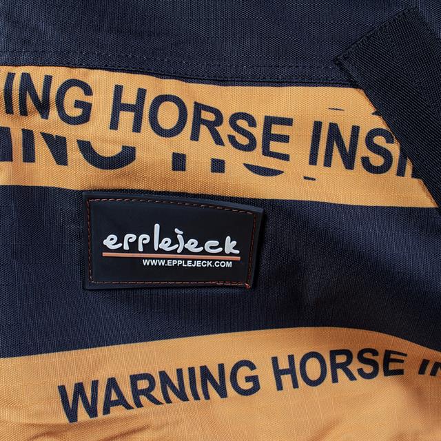 Rug Epplejeck Warning Horse 0gr Black-Orange