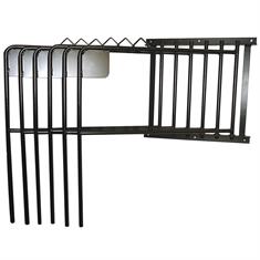 Rug Wall Rack Epplejeck 6-Pieces Black