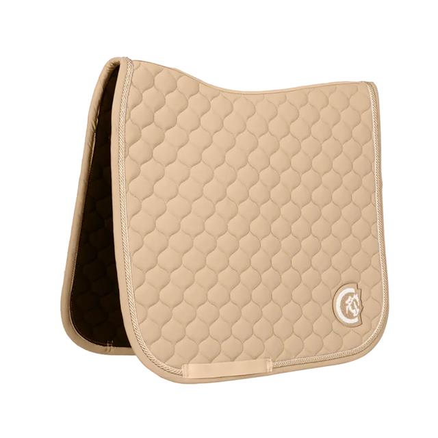 Saddle Pad 3D Logo Quilt Dressage Kentucky Beige