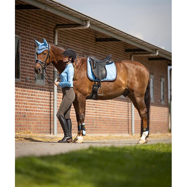 Saddle Pad BR Event Light Blue-Dark Brown