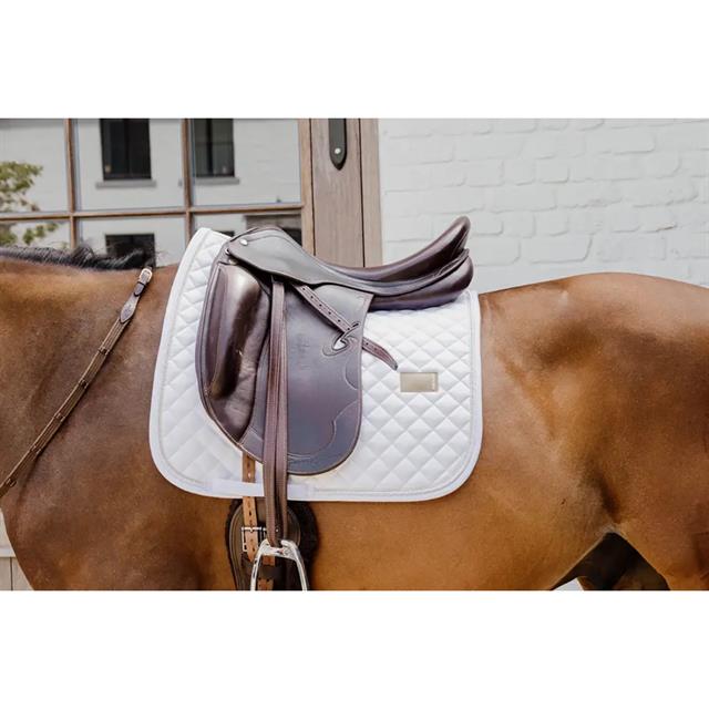 Saddle Pad Diamond Rope Dressage Kentucky White