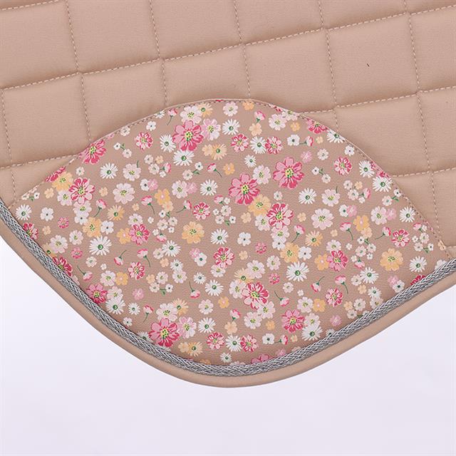 Saddle Pad Equestrian Flowers Epplejeck Beige