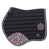 Saddle Pad Equestrian Flowers Epplejeck Black