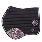 Saddle Pad Equestrian Flowers Epplejeck Black