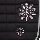 Saddle Pad Equestrian Flowers Epplejeck Black