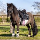 Saddle Pad Equestrian Flowers Epplejeck Black