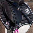 Saddle Pad Equestrian Flowers Epplejeck Black
