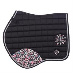 Saddle Pad Equestrian Flowers Epplejeck Black