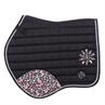Saddle Pad Equestrian Flowers Epplejeck Black