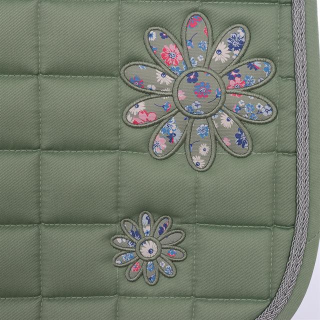 Saddle Pad Equestrian Flowers Epplejeck Green