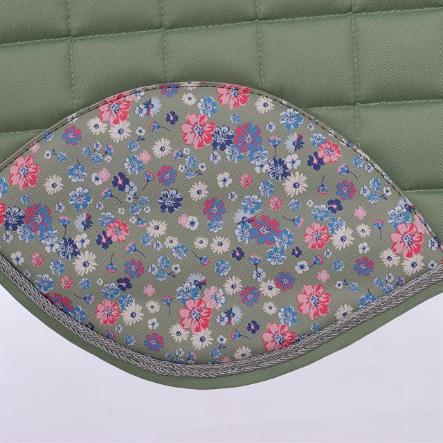 Saddle Pad Equestrian Flowers Epplejeck Green