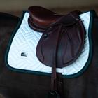 Saddle Pad Equestrian Stockholm Modern White Dramatic Monday White-Green