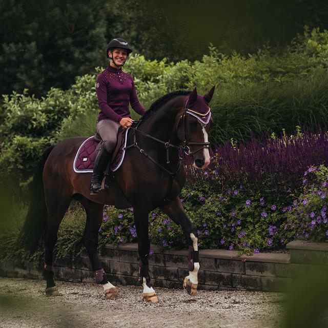 Saddle Pad Equestrian Stockholm Purple White Edge Purple