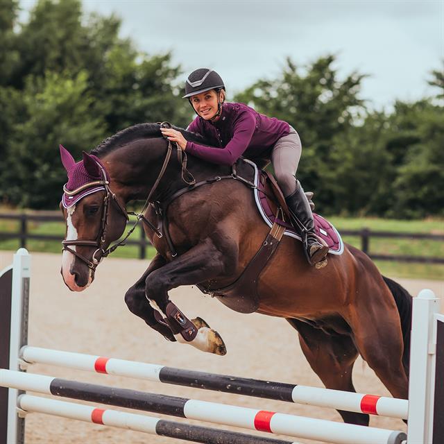 Saddle Pad Equestrian Stockholm Purple White Edge Purple