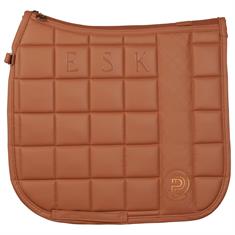 Saddle Pad Eskadron Platinum Biq Square Faux Leather Mid Brown