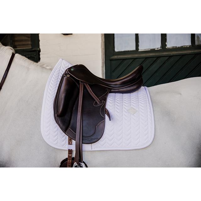 Saddle Pad Kentucky Fishbone White