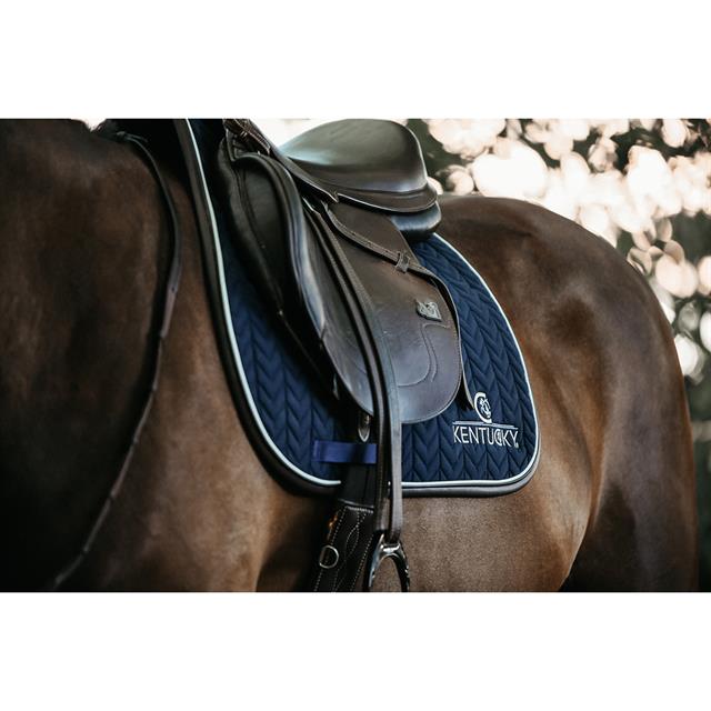 Saddle pad Kentucky Leather Fishbone Dark Blue