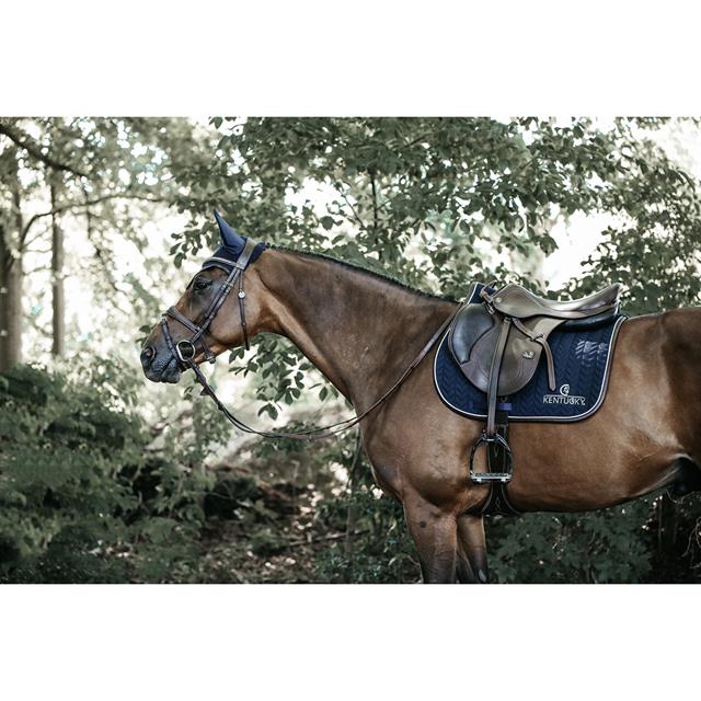 Saddle pad Kentucky Leather Fishbone Dark Blue