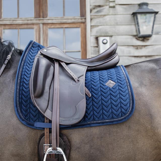 Saddle Pad Kentucky Velvet Pearls Dark Blue