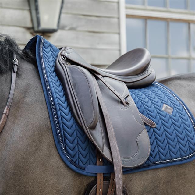 Saddle Pad Kentucky Velvet Pearls Dark Blue