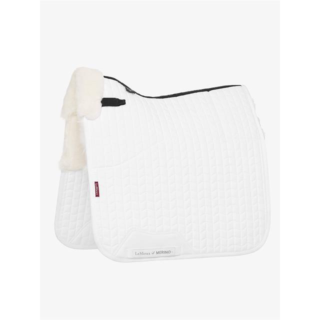 Saddle pad LeMieux Merino+ Half Lined Suede Dressage White