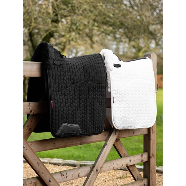 Saddle pad LeMieux Merino+ Half Lined Suede Dressage White