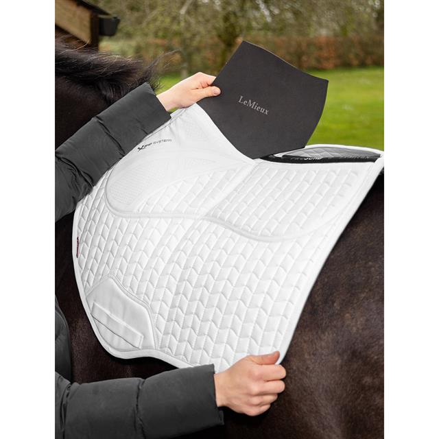 Saddle Pad LeMieux Prosorb Plain 2 Pocket Close Contact White