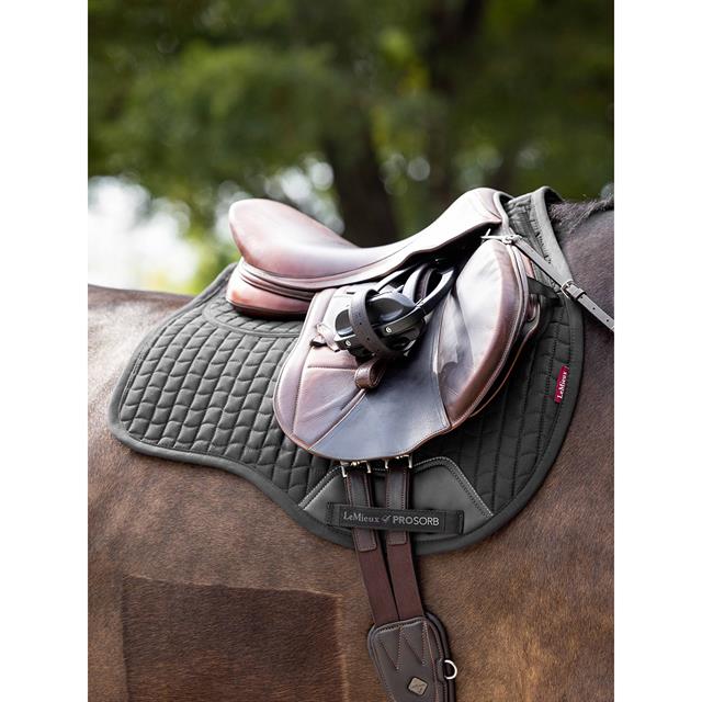 Saddle Pad LeMieux Prosorb Plain 2 Pocket Gp Square Black
