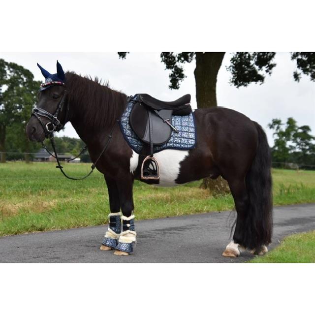 Saddle Pad Limited Edition Leopard Epplejeck Dark Blue