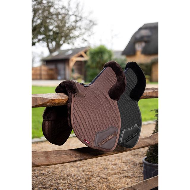 Saddle Pad Merino+ LeMieux Half Lined Numnah Close Contact Black