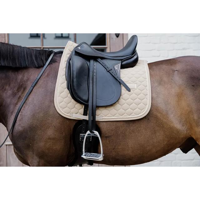 Saddle Pad Onion Quilt Rubber Logo Dressage Kentucky Beige