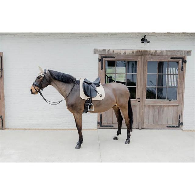 Saddle Pad Plaited 3D Logo Dressage Kentucky Beige