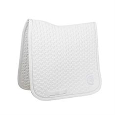 Saddle Pad Plaited 3D Logo Dressage Kentucky White