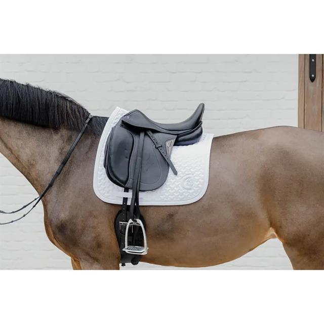 Saddle Pad Plaited 3D Logo Dressage Kentucky White